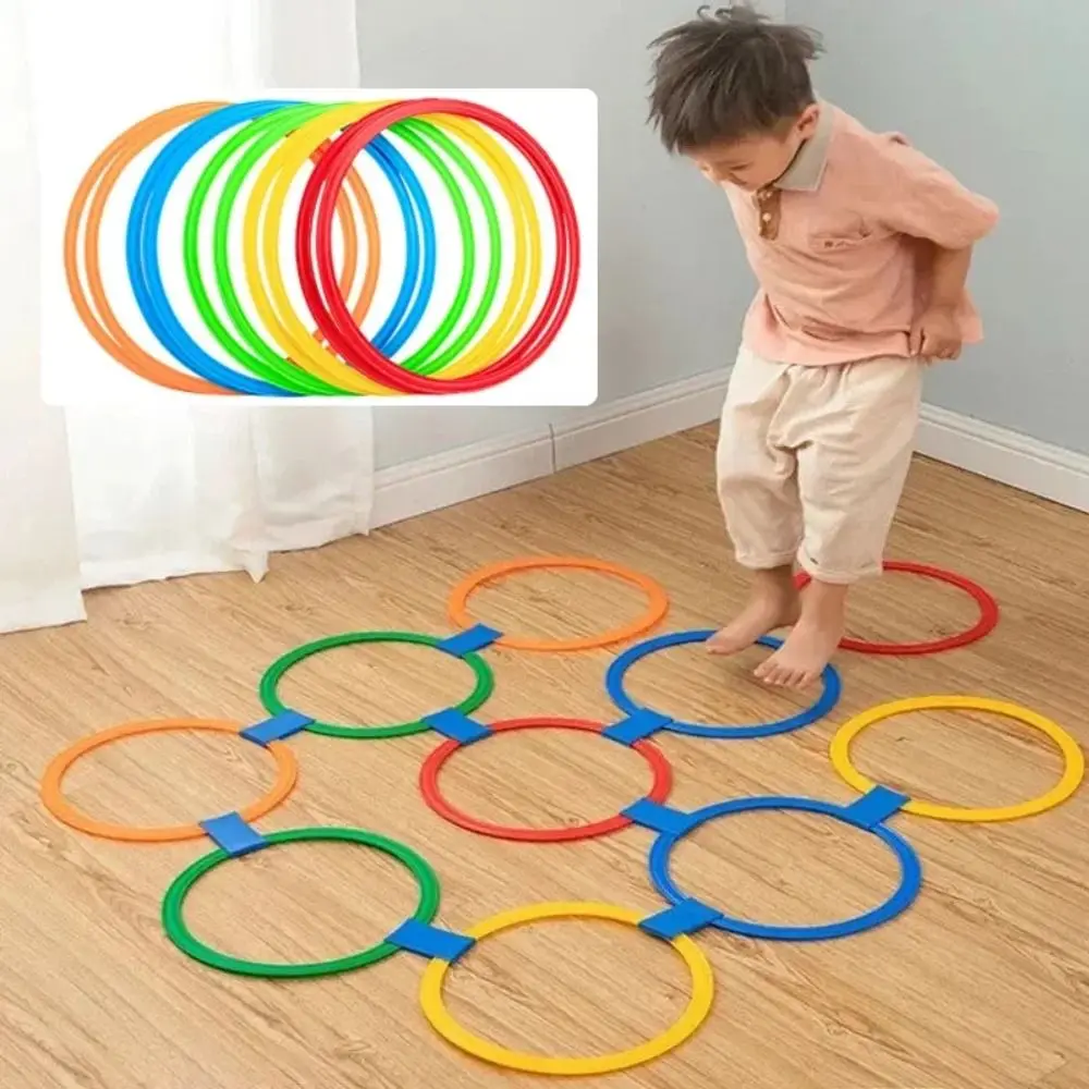 

Plastic Outdoor Sport Toys Parent Child Interactive Early-education Teaching Aids Lattice Jump Ring Set Indoor Carnival Game