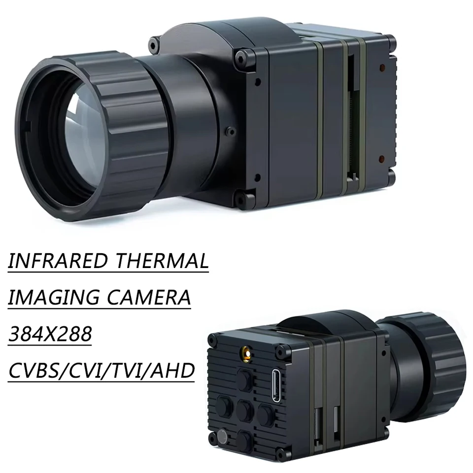 

Промышленная инфракрасная тепловизионная камера 384x288, выход AHD + USB, мониторинг безопасности, решение ASIC, A1T-AHD, с объективом