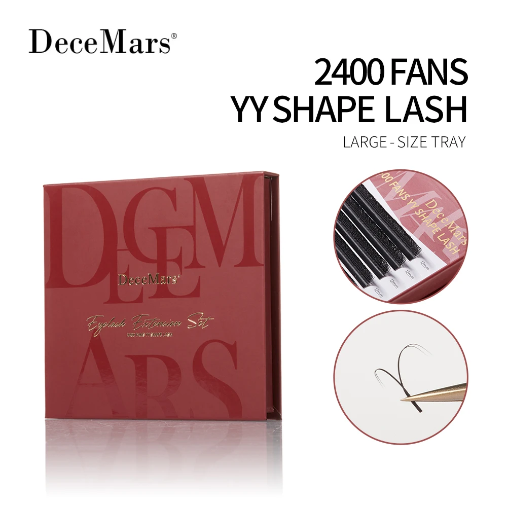 DeceMars Large Amount YY Eyelash Extension Large-size Tray 2400 Fans