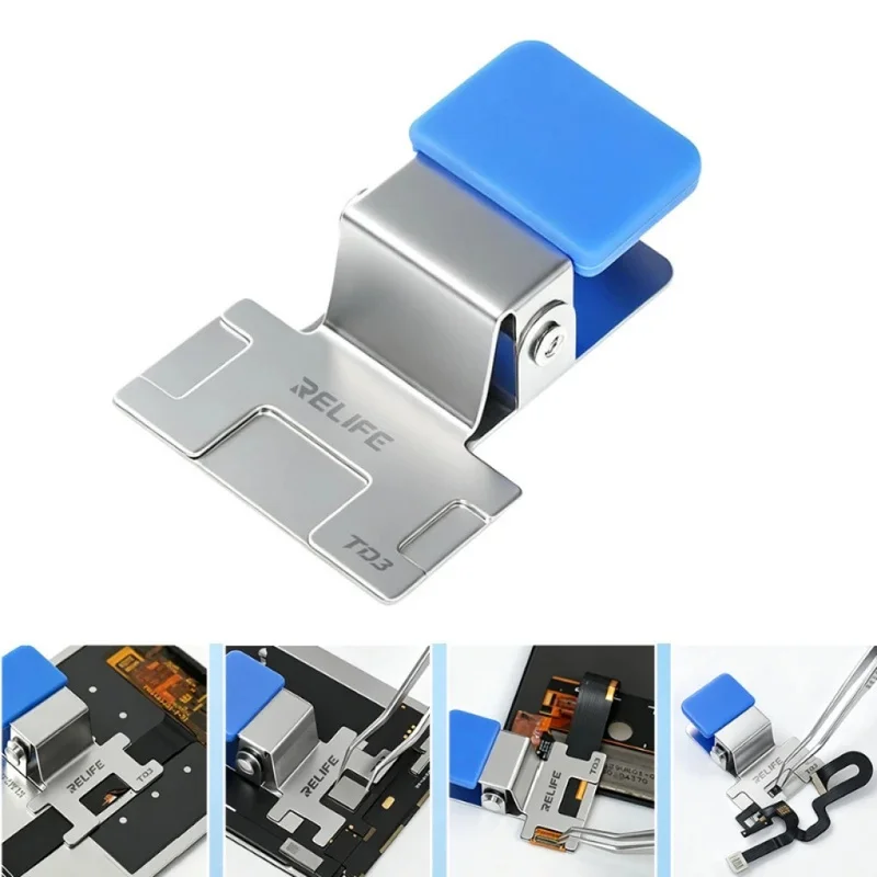 RELIFE TD3 Universal FPC Flex Cable Fixture, Ribbon Holder Clamp for Phone Screen Circuit Board Soldering Repair