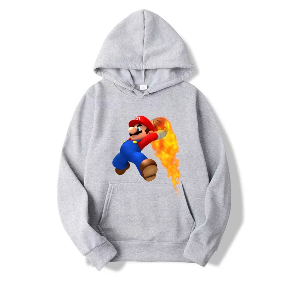 

Super Mario Kawaii Funny Unisex Hoodies Men Women Cute Super Mario Anime Graphic Sweatshirt Streetwear Manga Hoodies Male Female