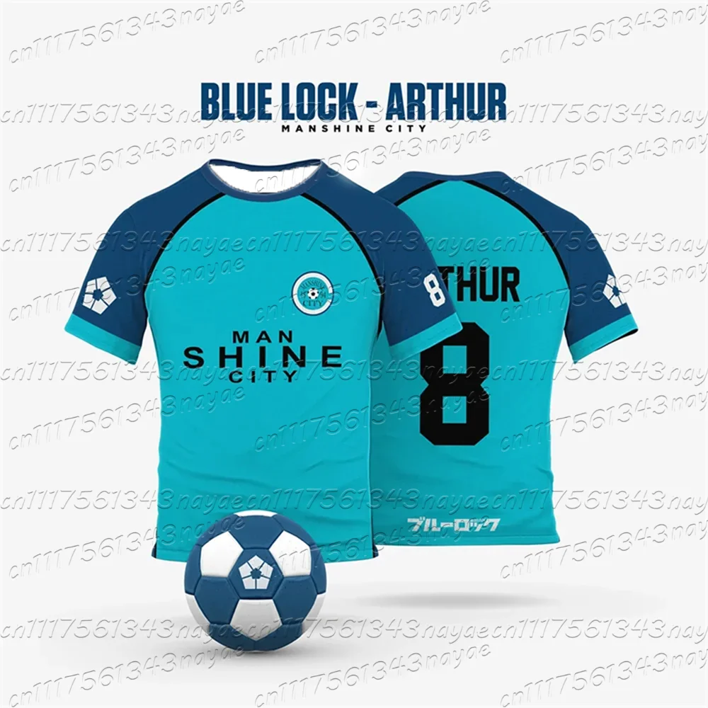 Blue Lock, Manshine City, Anime-Cosplay, Herren- und Damen-Sommer-T-Shirt mit kurzen Ärmeln, 2026, Sport-T-Shirt für Kinder. – Detail 12