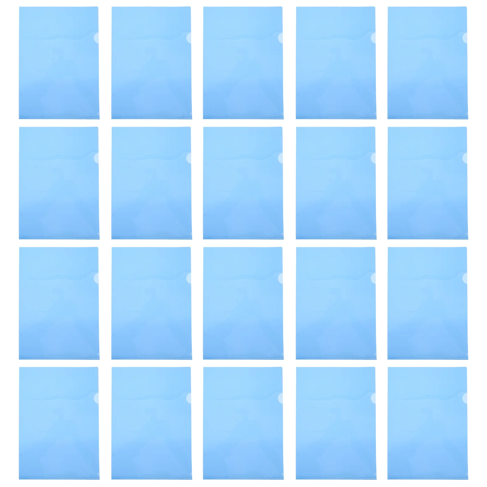 

25Pcs Waterproof Plastic File Folders A4 Side Opening Document Organizer Receipt Holder Office School Document Bags Blue