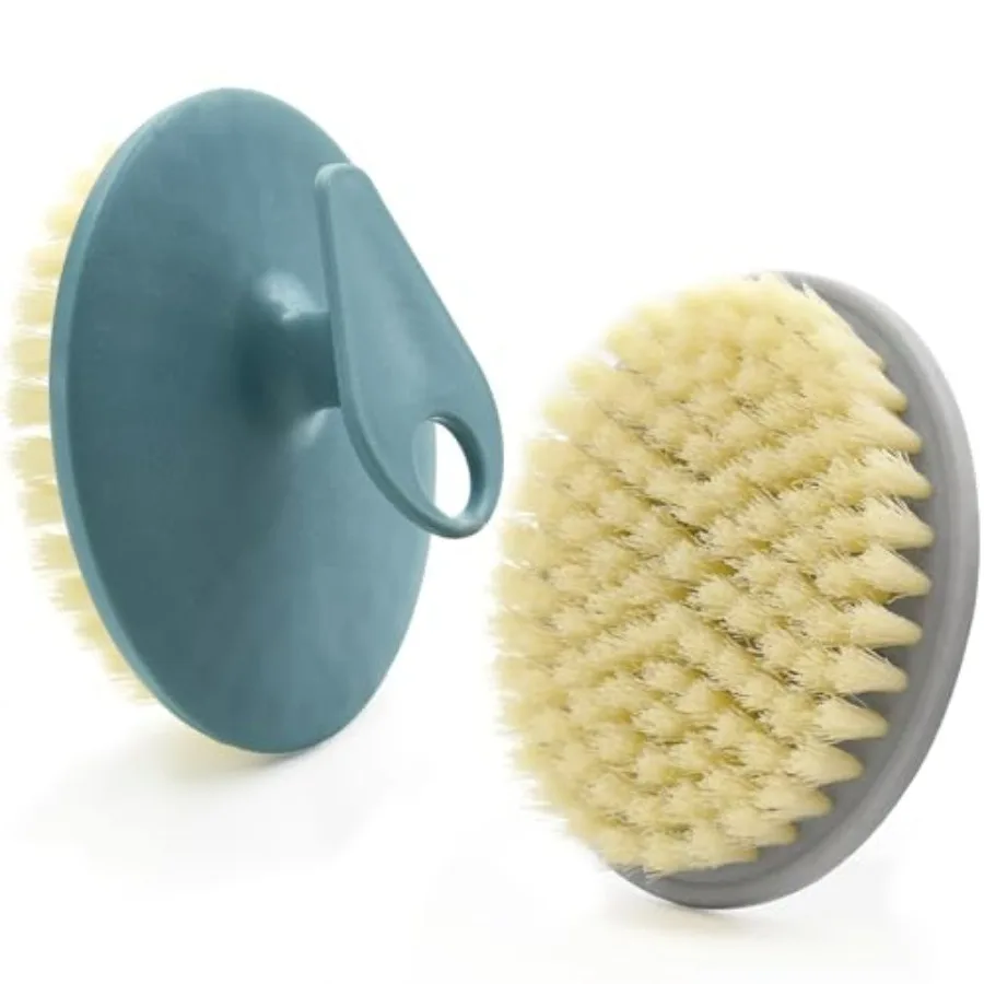 Body Scrubber 2 Pack, Gentle Exfoliating Shower Bath Brush, Soft Bristle Brushes for Sensitive Skin Women Men, Non-Slip Hand-Cl