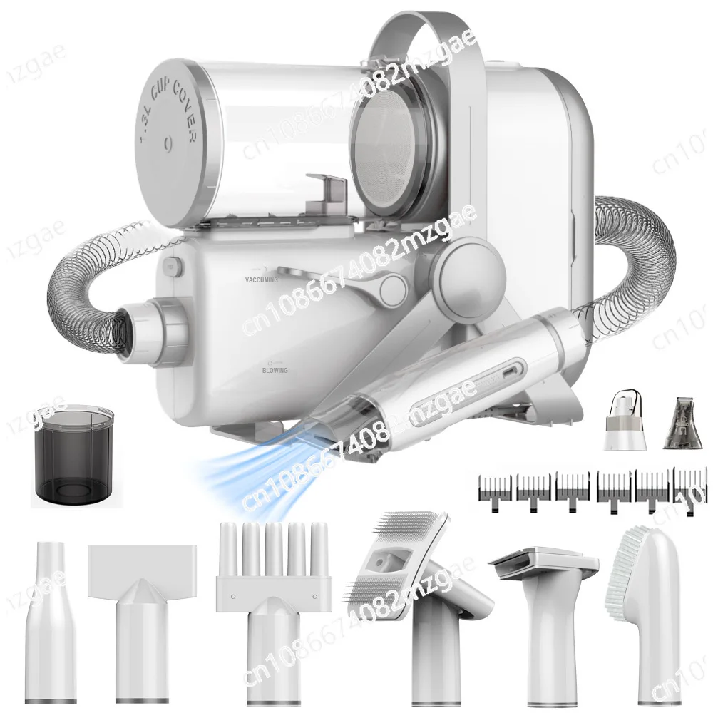 Pet blowing, suction and shearing machine, multi-functional hair trimmer, silent vacuum cleaner view 4