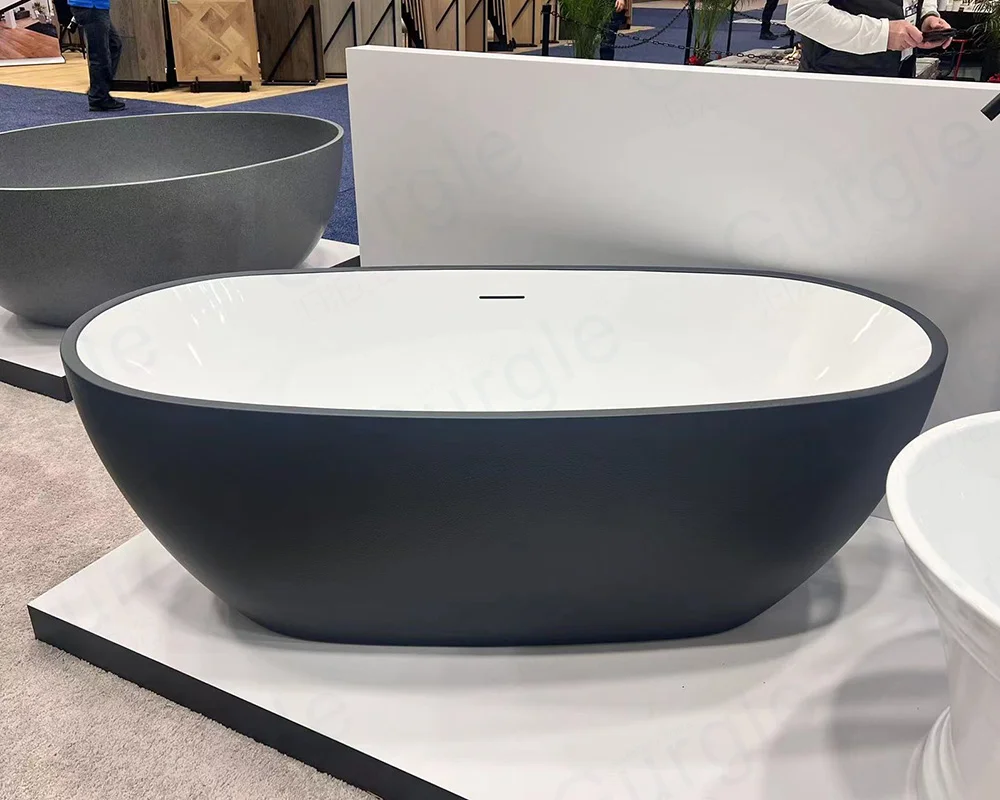 

Luxury 1.7m Indoor Modern Freestanding Acrylic Bathtub Patterned Simple Design Bath Tub for Hotel