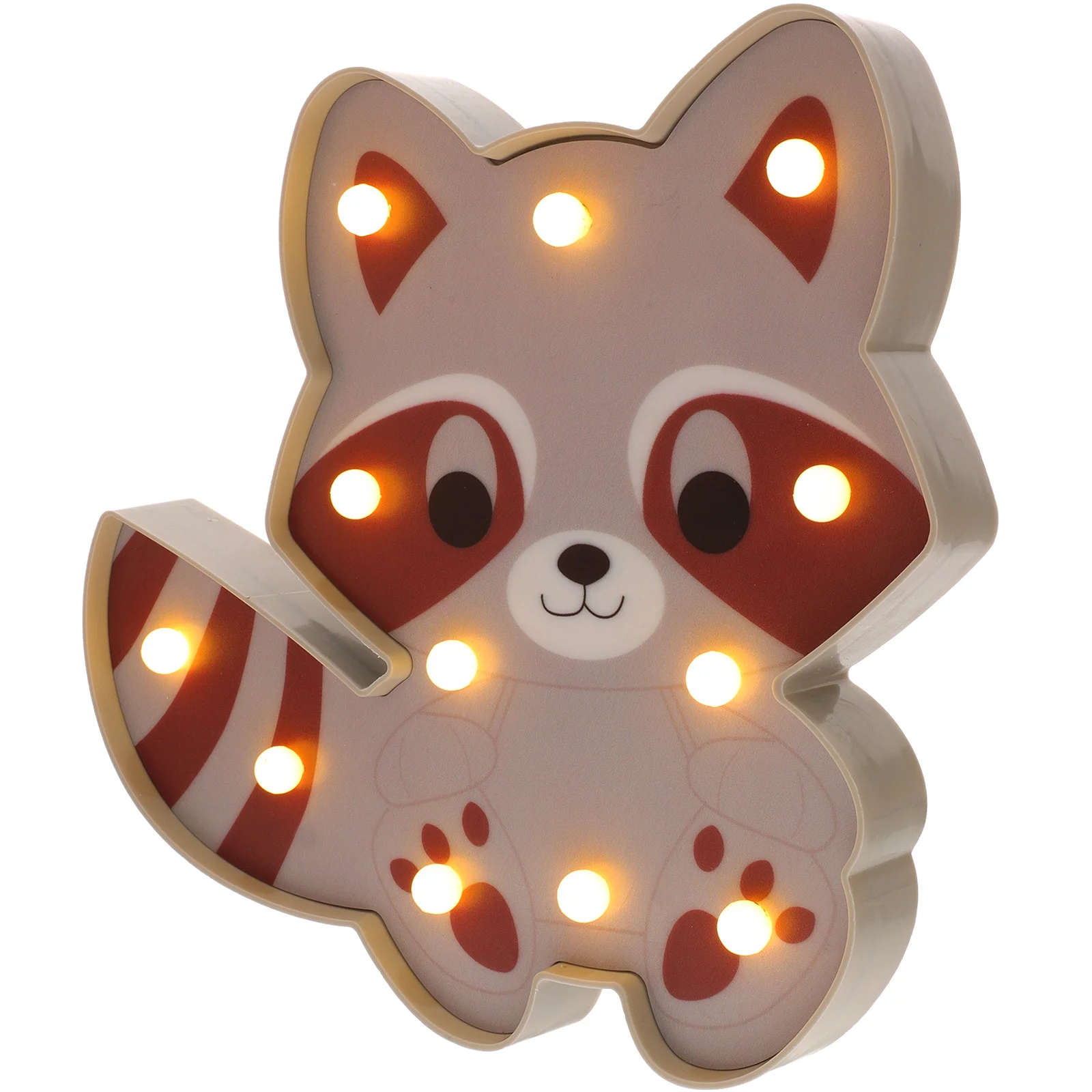 

Led Shape Table Cartoon Night For Bedroom Desk Room Nursery Decor Warm Eye Care Compact Raccoon Desk Light Bedside Lamp