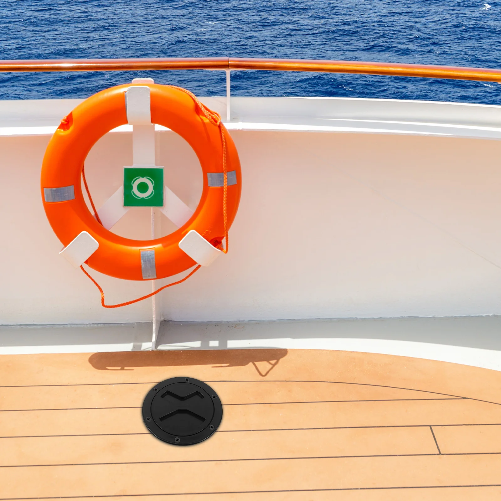 

Boat Deck Plate Hatch 13.7cm Non Slip Round Detachable Watertight Inspection Cover Marine Boat Hatch