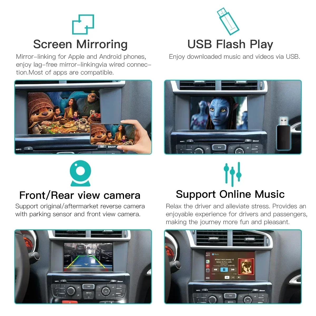 لبيجو سيتروين اللاسلكية Carplay محول أندرويد السيارات وحدة SMEG MRN 208 308 508 3008 و C4 DS3 DS5 دعم عكس الكاميرا