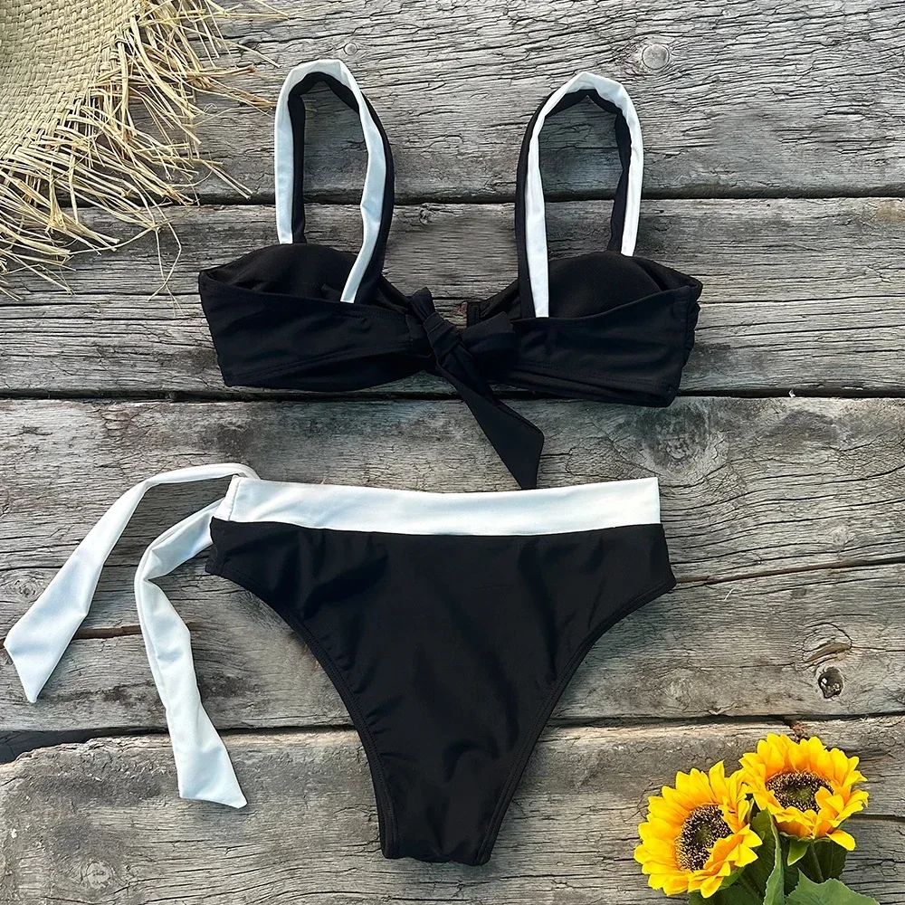 Badeanzug Tanga Weibliche Bade Brasilianische Frauen Bademode Biquini Anzug Sexy Up Bikinis Push Mujer Solide 2023 Neue Bottom Bikini Set