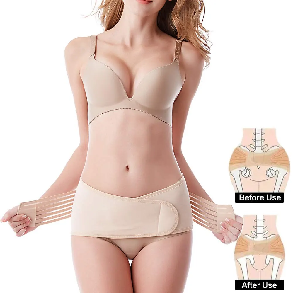 3 Pcs/Set Postpartum Girdle Body Recovery Shapewear Abdominal Slimming Waist Cincher Thin Belly Bandage Abdomen Pelvic Girdle