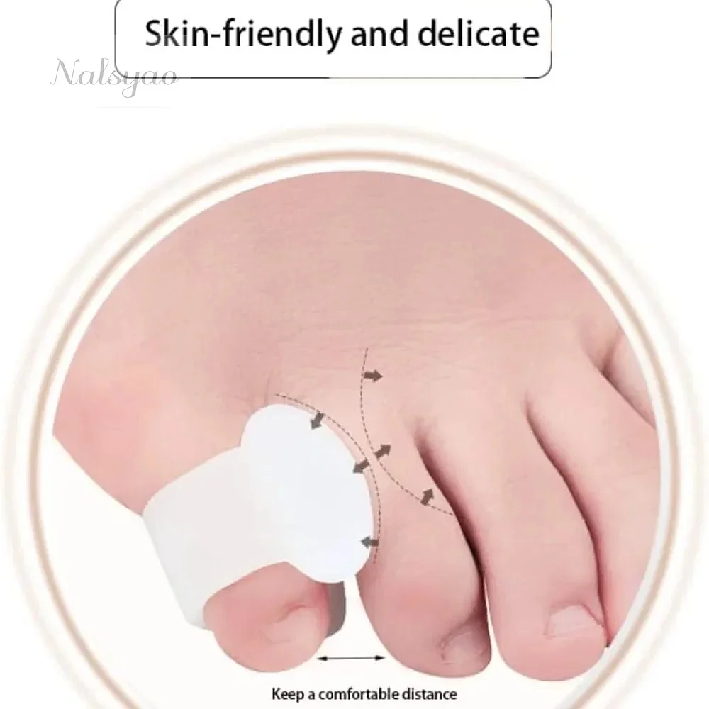 2pcs Silicone Toe Separator Finger Feet Care Protector Gel Orthopedic Bunion Hallux Valgus Corrector Pedicure Spacer Yoga