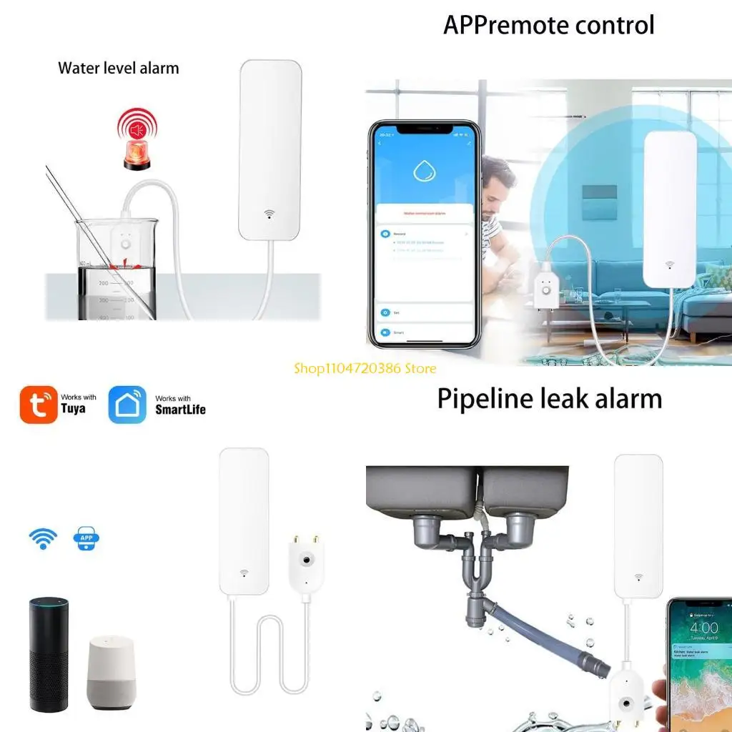 

K0EA for Smart Tuya WiFi Water Leak Sensor Detect Water Leak Damage Battery Operated Phone APP Remote Control Water Leakage A