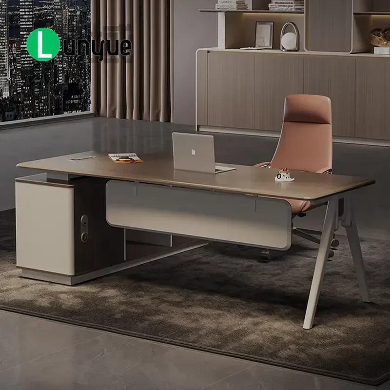 Modern Rectangle Executive CEO Desk Luxury Office Furniture Customizable Colors and Sizes for Home Business Workspace Durable