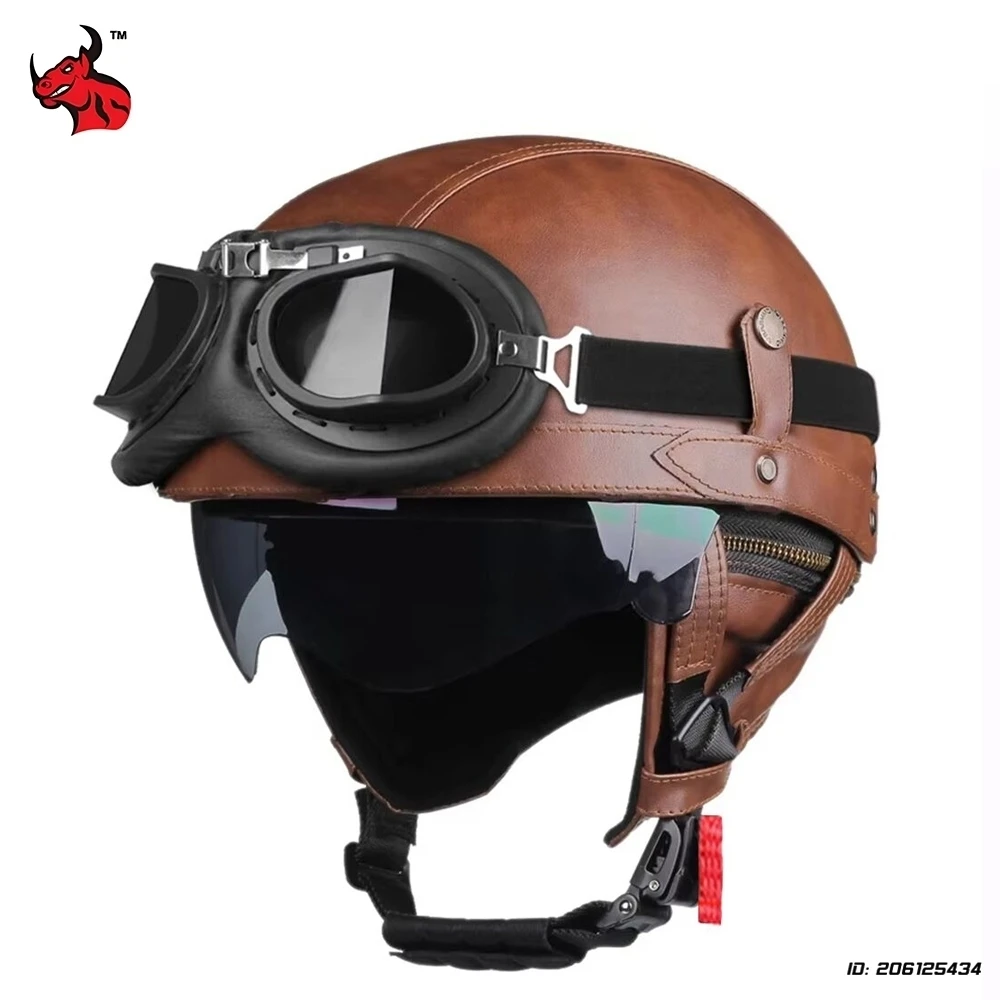 

Vintage Motorcycle Half Helmet Motorbike Summer Open Face Casco Moto Half Helmet Racing Helmets Riding Motorcycle Equipments