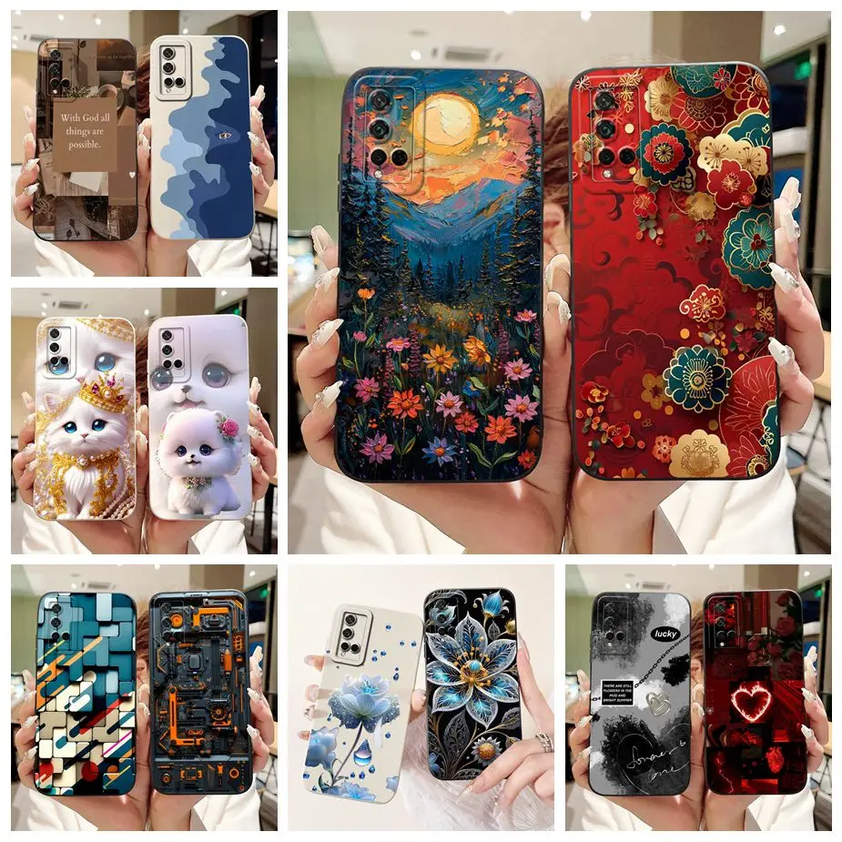 Чехол для Huawei Honor 20, Nova5T YAL-L21 YAL-L61, роскошный чехол с росписью ярких цветов, мягкий чехол из ТПУ для телефона Huawei Nova 5T Honor20 Fundas