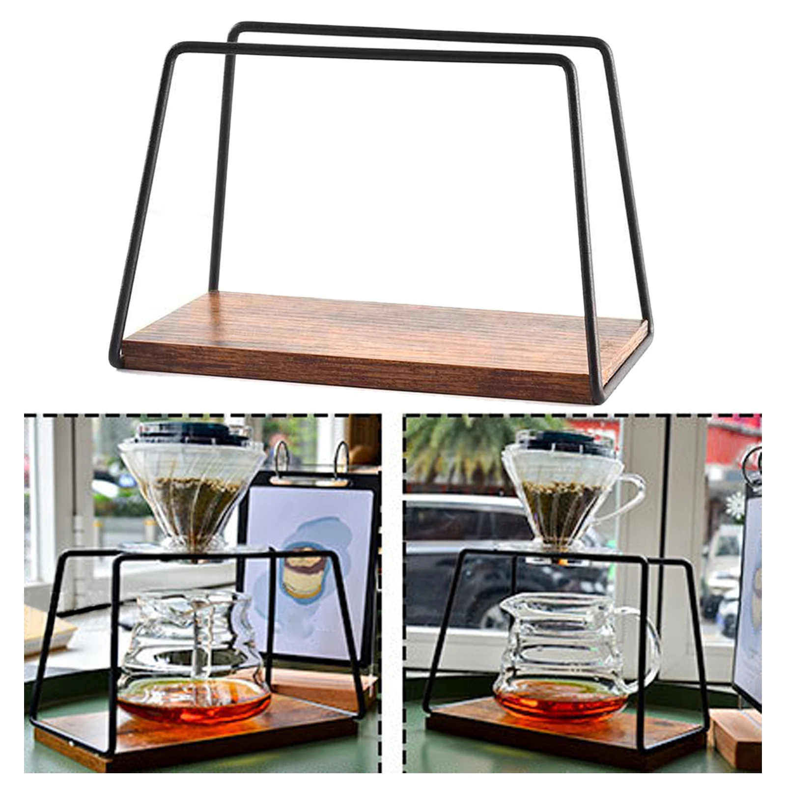 Coffee Dripper Filter Stand Station Wood Bottom for Coffee Lovers Elegant Appearance Essential Tool Lightweight Accessories