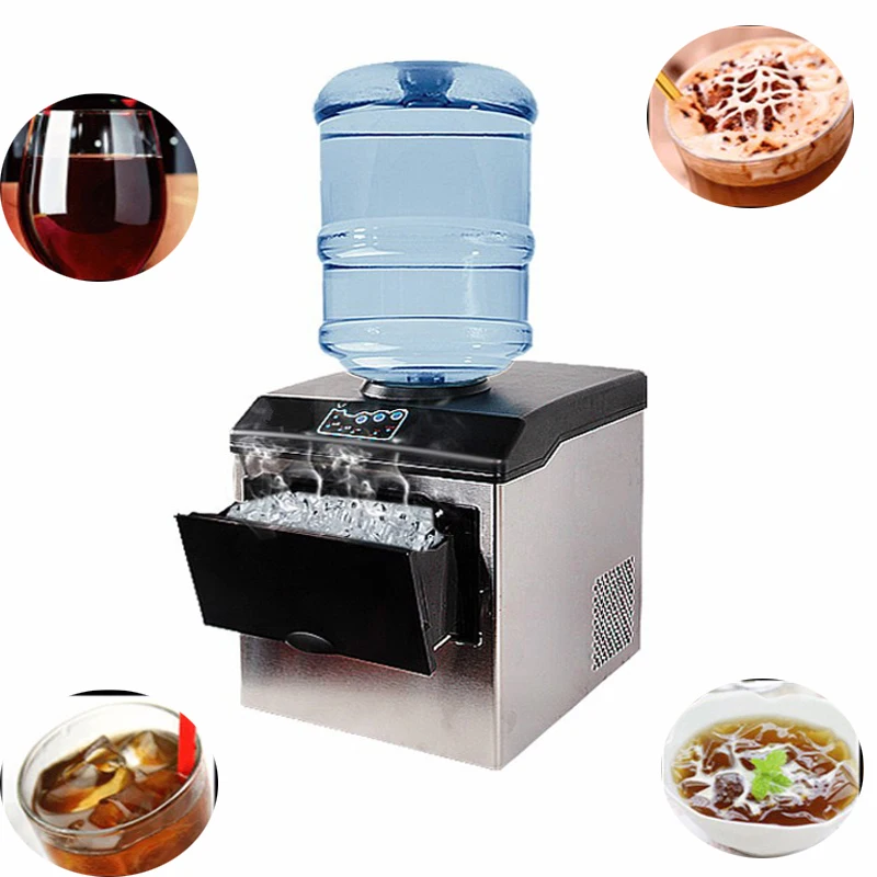 PBOBP Ice Maker 50/60/70 KG/24H Freestanding Auto Clear Liquid Freezer Ice Generator Machine 110V Home Appliance Commercial