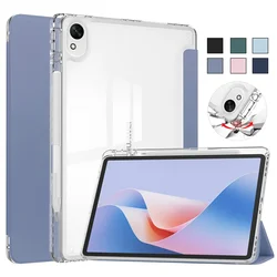 Tablet Case for Huawei Matepad 11 5 S 2024 Case Trifold Leather Acrylic Back Hard Smart with Pen Holder Flip Shockproof Cover
