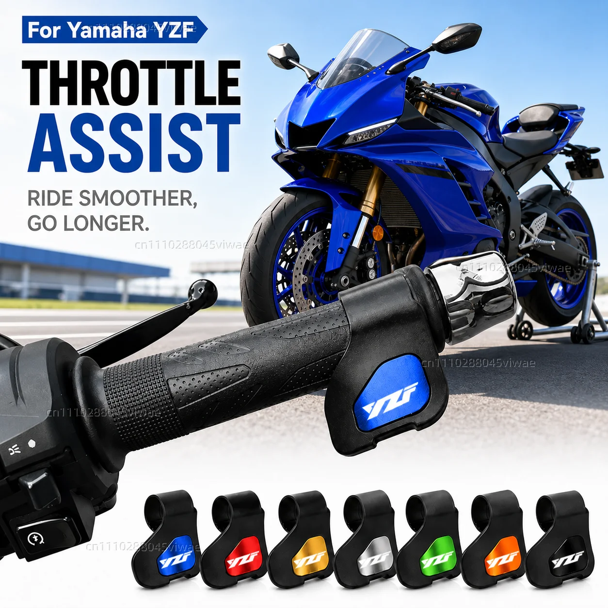 Für Yamaha YZF R3 R25 R6 R1 2013-2019 Motorrad-Gasgriff-Assistent Clip Kraftsparender Beschleunigungsgriff Hilfsgriff