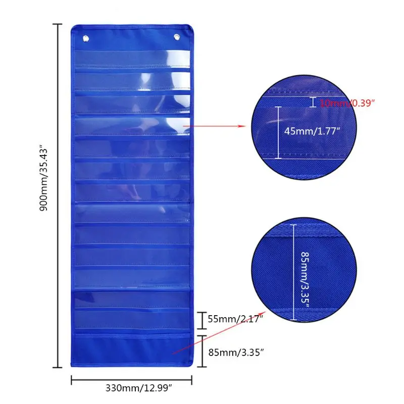 0Z-Children Cloth Daily Schedule Pocket Chart 26 Double-Sided Reusable Dry-Eraser Cards For Office Home School Classroom