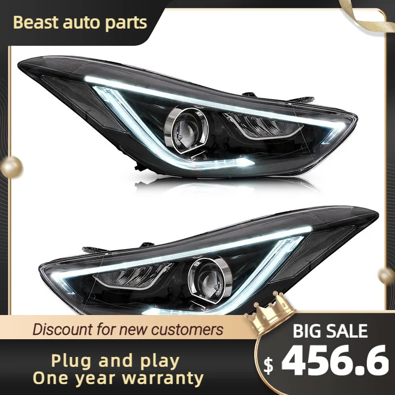 

For Hyundai Rondo 2010-2015 LED Headlight Assembly, Plug and Play, Turn Signal & Head Lamp