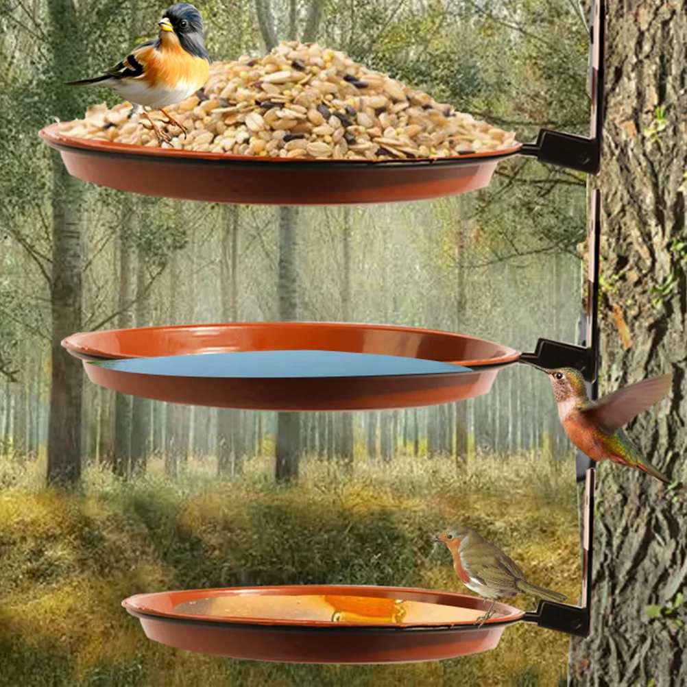 

1 set 1 Set Of Feeder Outdoor Garden Decorative Plastic Hanging Bird Feeders For Outside Backyard Patio Tree Mounted Small Bird