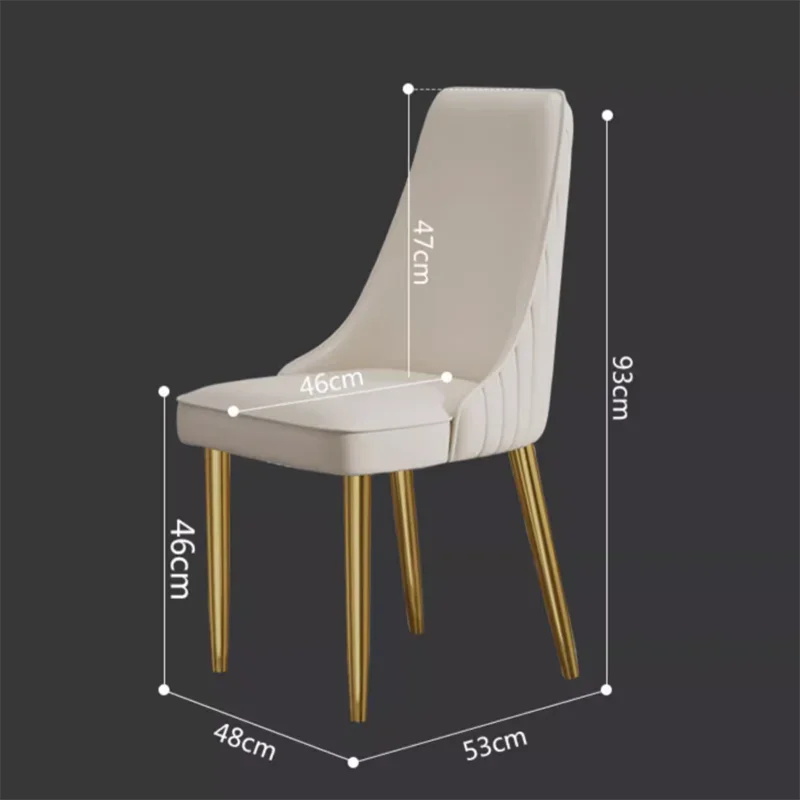 Mieszkanie Luksusowe krzesła do jadalni Nowoczesne złote nogi Unikalne krzesła Nordic Hotel Restauracja Wygodne miękkie meble kuchenne Stoel