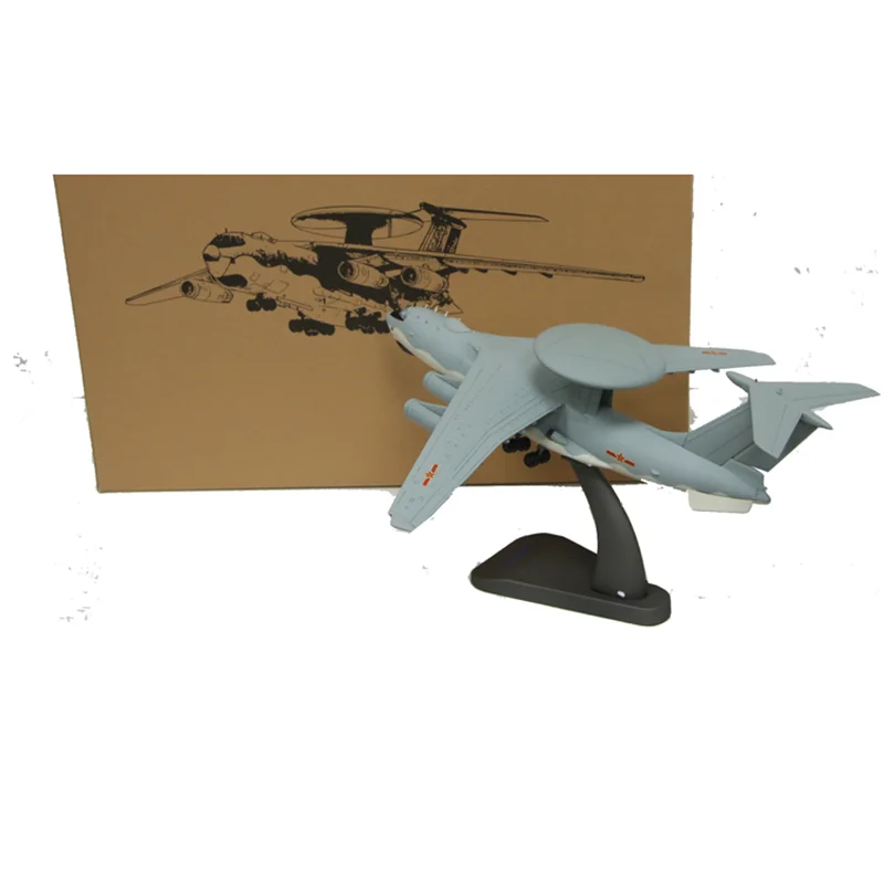 1:130 Scale Original AVIC Air Police Militarized Combat Aircraft Alloy Die Cast Plane KJ2000 Early Warning Aircraft Model