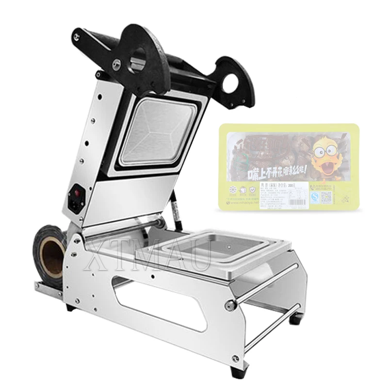 

Manual Tray Sealer Lunch Box Packaging Machine Plastic Food Container Sealing Meal Packing Machine 220V