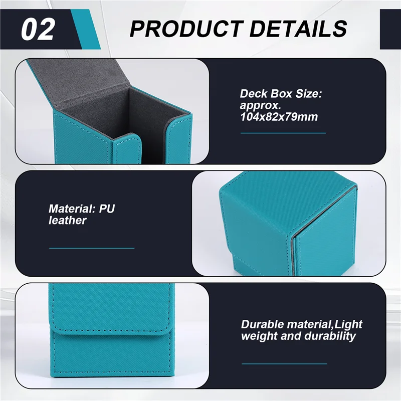 علبة بطاقات HFES صندوق سطح السفينة بأكمام بطاقات سطح السفينة صندوق ألعاب لمجلدات Yugioh MTG: 100+