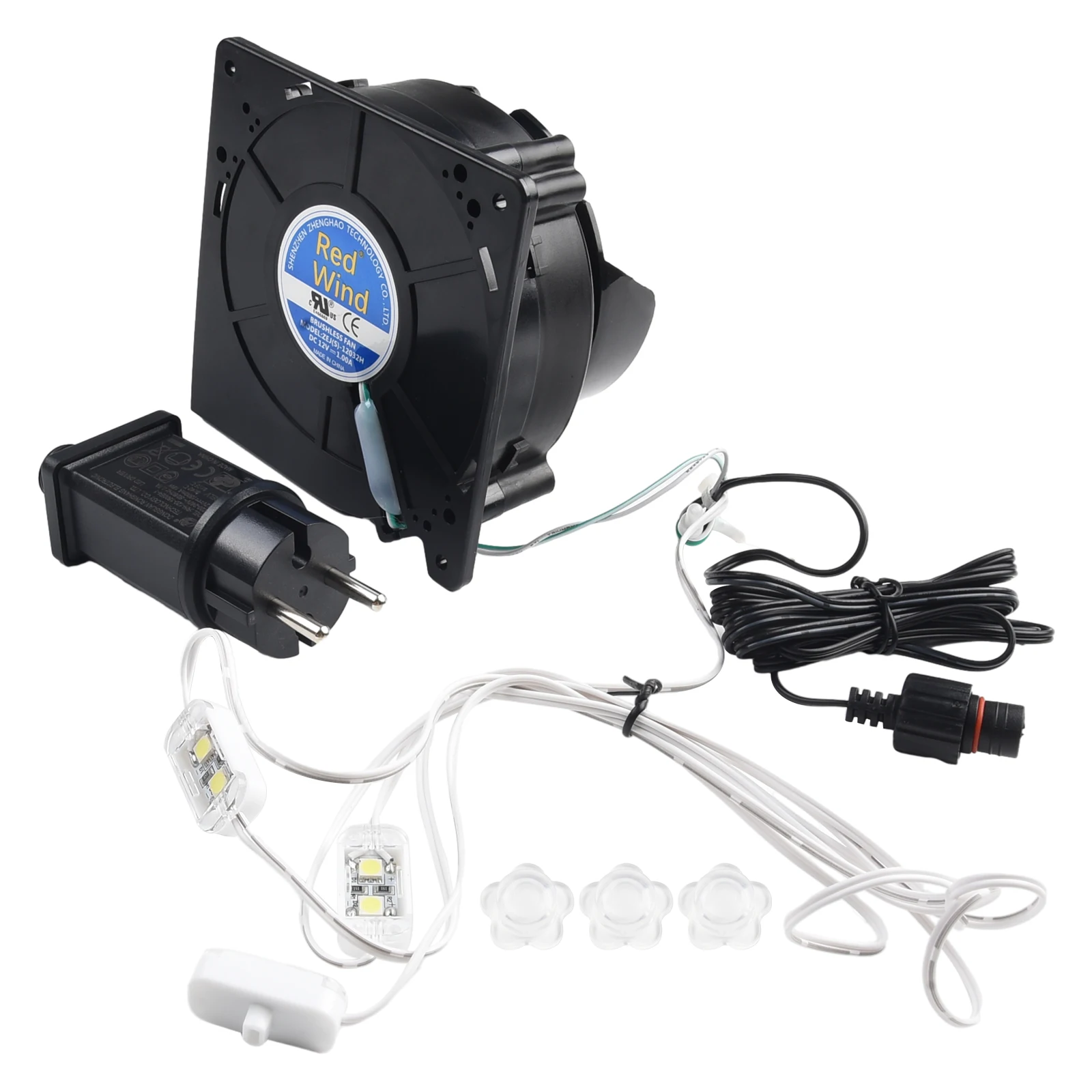 100-240V Inflatable Blower Replacement 12V 1.0A Fan Blower Motor With 3 LED Lig  For Various Inflatables Balloon Dedecoration