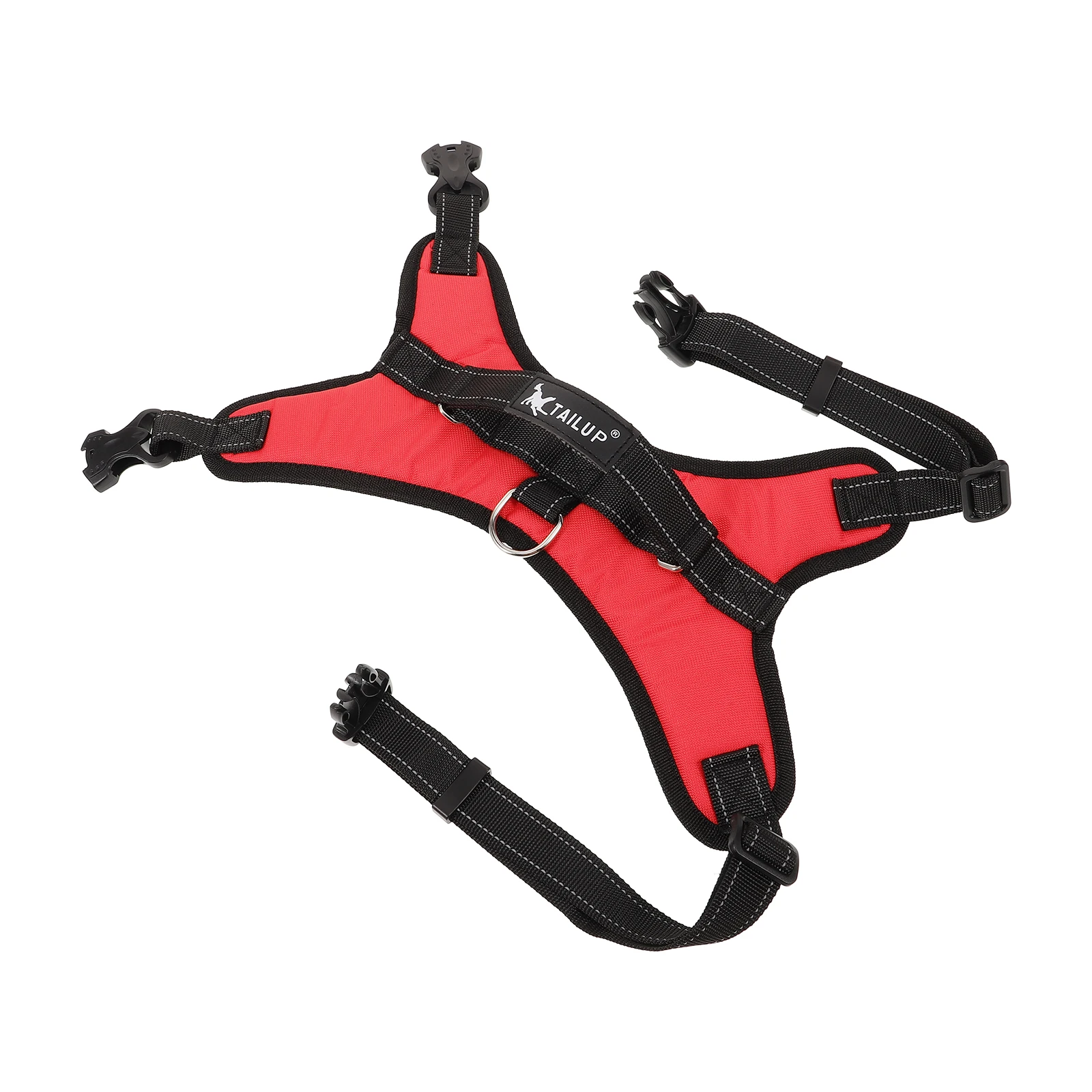 

Durable Mesh Dog Harness Saddle Style Large Size Red Quick Release Buckle Steel D Ring Chest Strap Walking Pet Supplies