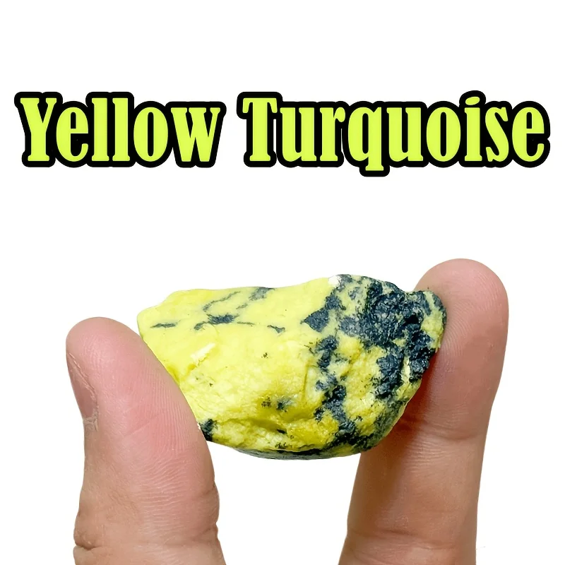 1pc/3pcs Natural Yellow Turquoise Stones, Suitable for Home Decoration, Holiday Gifts, And Crystal Stone Collection
