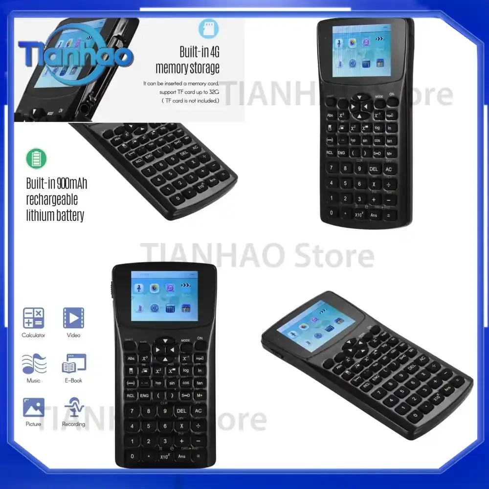 Portable Scientific Calculator with 2.4 Inch Display for Recording Radio and Picture Browsing