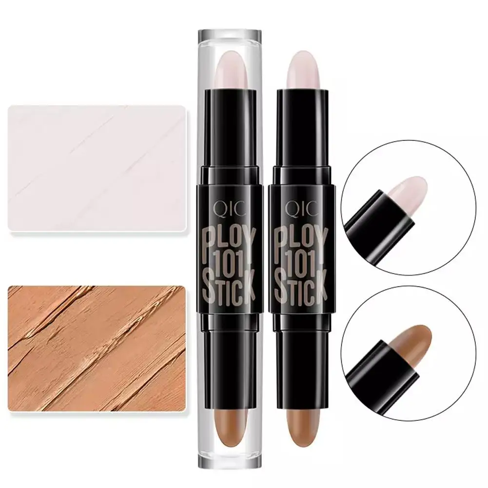 Double Corrector Contour Stick Makeup Bronzers Highlighters Pen Qic 3d Cosmetic Highlighter For Face Concealer Contour Y7f6