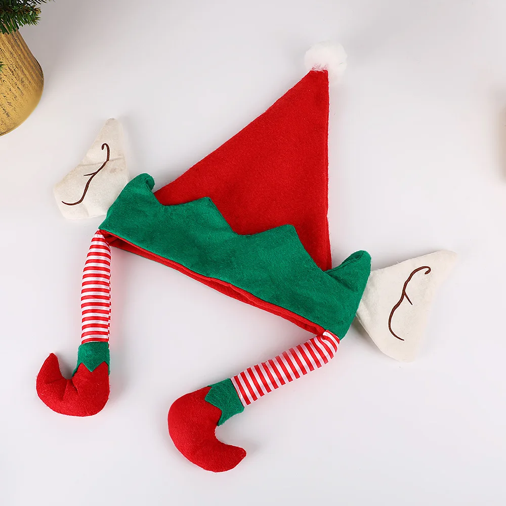 

2025New Christmas Elf Ear Hat Holiday Hats for Adults Kids Unisex Santa Hat Xmas New Year Party Decoration Supplies