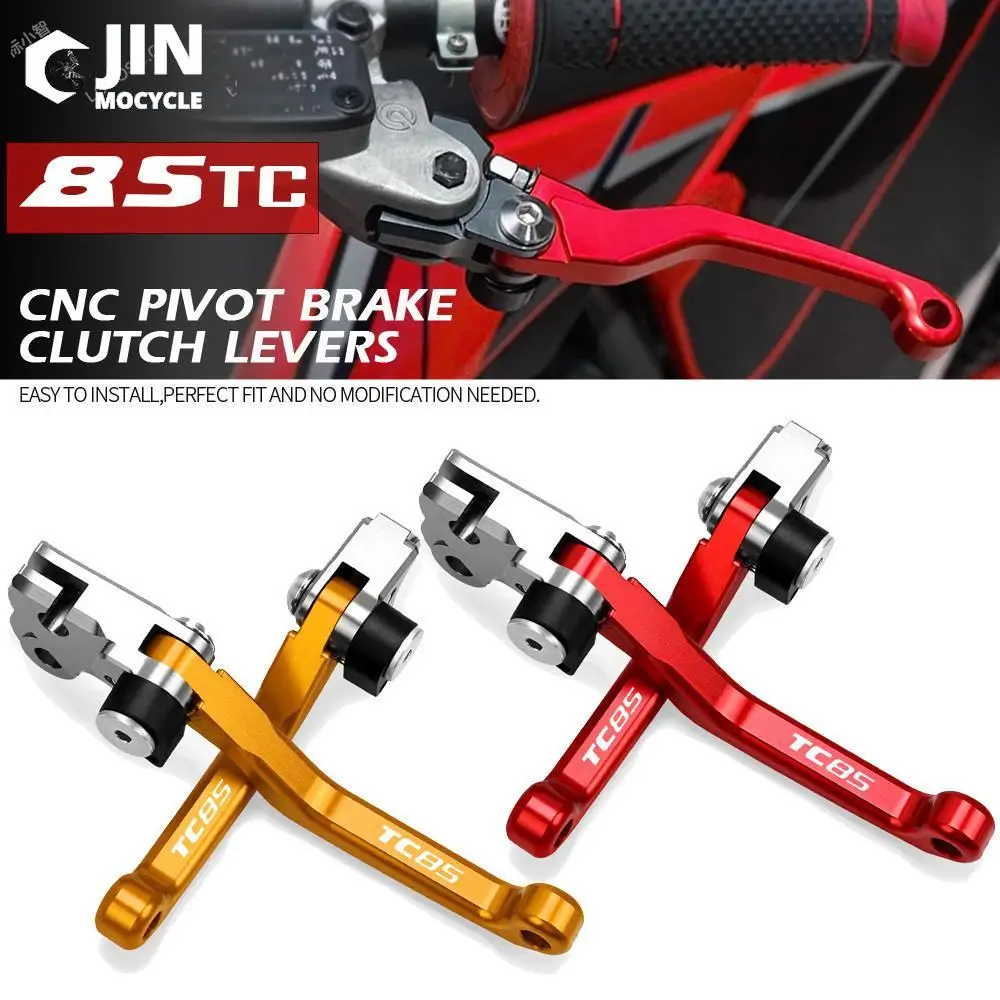 Foldable Pivot Dirt Bike CNC Brake Clutch Levers Cable Lever Handle For HUSQVARNA TC85 2017 2018 TC 85 Motorcycle Accessories