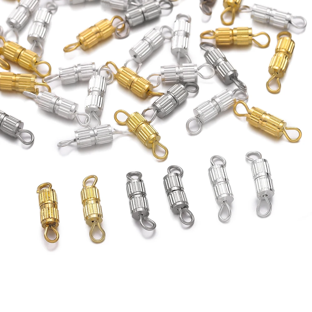 20 قطعة النحاس النحاس المسمار المشبك إغلاق السحابة قفل مشبك الحبل نهاية تلميح قبعات موصل ل سوار ذاتي الصنع قلادة صنع المجوهرات