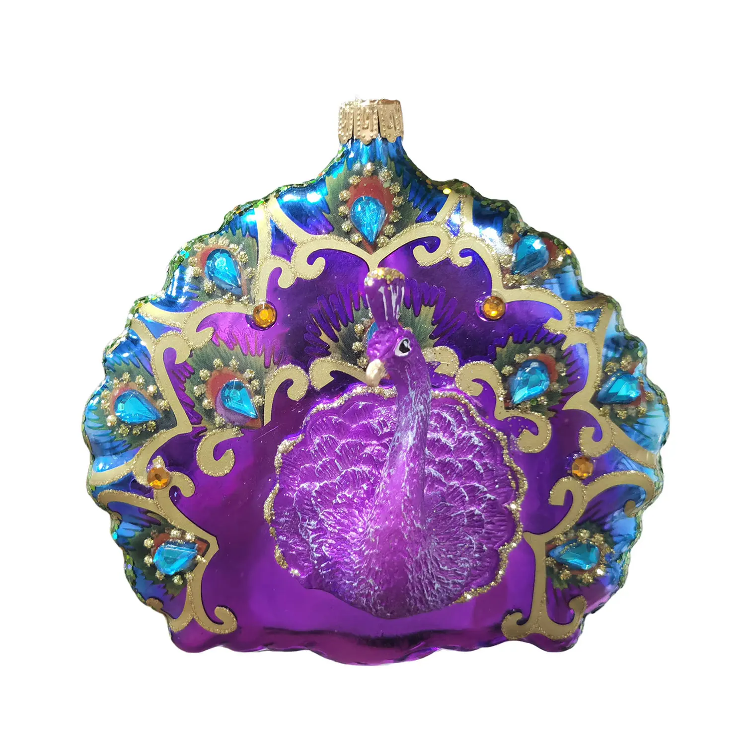 1 Pcs Peacock Crafts Glass and Resin Miniatures For House Ornaments Home Decoration Accessories Gifts