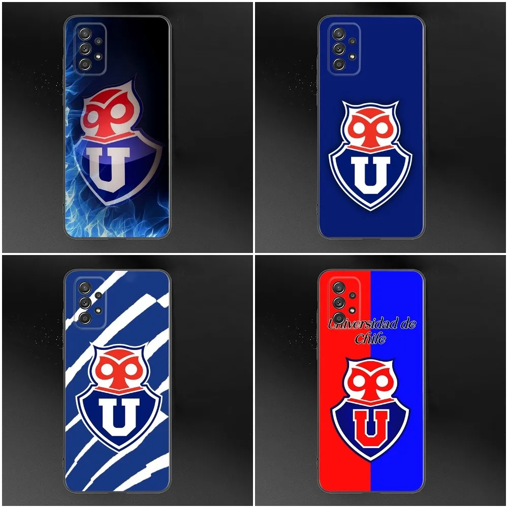 Chile U-University Logo Phone Case For Samsung S24,S23,S22,S21,S20,S10,S10E,S9 Plus FE Note 20 Ultra 10,9 Plus Black Cover