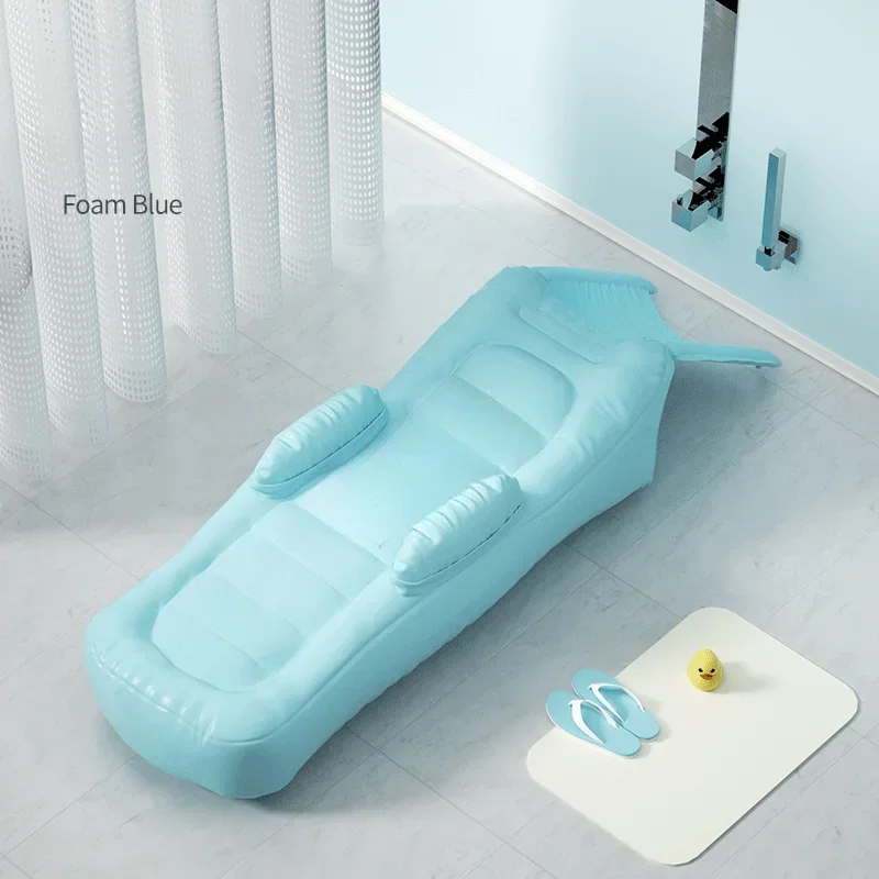 Children\'s Recliner Baby Shampoo Bed Baby Portable Inflatable Foldable Hair Washing Chair Shampoo Artifact Sillas Furniture