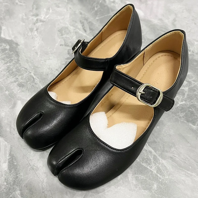 

Eiyken Designer Split Clip Toe Buckle Strap Women Pumps Sandals Summer Elegant Square Low Heels Party Dress Shoes