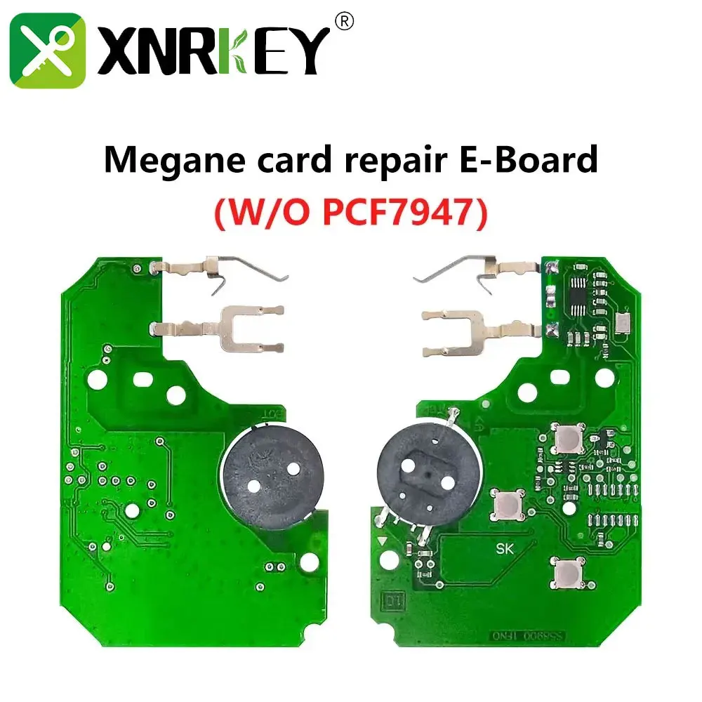 

XNRKEY For Renault Megane Card Remote Car Key 3 Button Electronic PCB Repair Set Without PCF7947 Chip