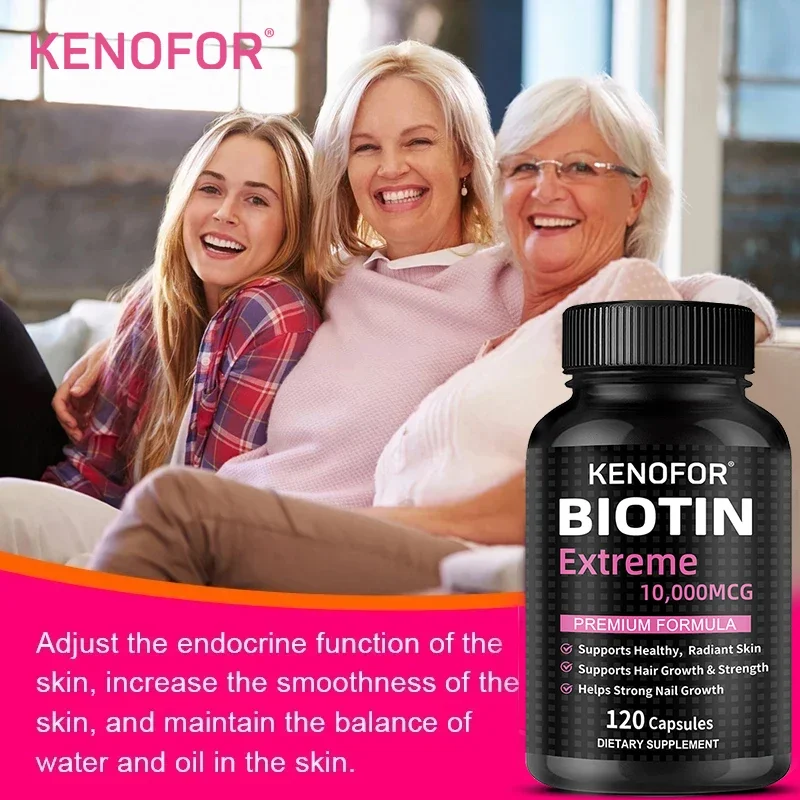 Biotin Softgels - Vitamin Supplement To Support Energy Metabolism and Healthy Hair, Skin and Nails, 10,000 Mcg, Fast Release