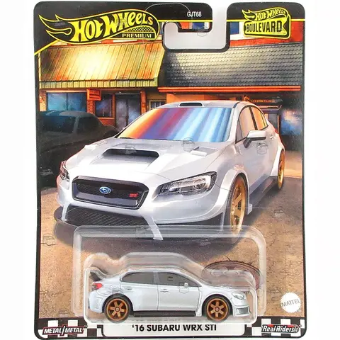 Hot Wheels '16 Subaru Wrx Sti-serien Premium Real Riders 1:64 Skala 1:64 Bilar Gjuten Modellfordon Leksaker 8 best sales Hot Wheels Subaru WRX STI - №1