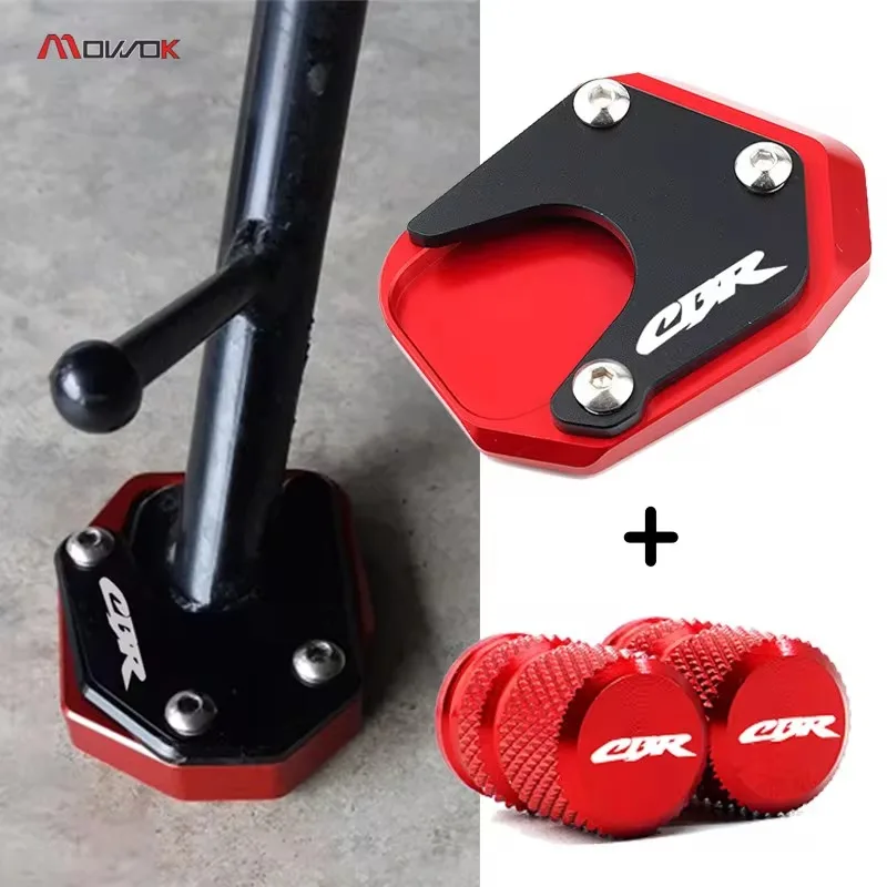 For HONDA CBR650R CBR650F CBR500R 2013-2023 CBR1000RR 2004-2007 Motorcycle Valve Cap Kickstand Enlarger Side Stand Extension