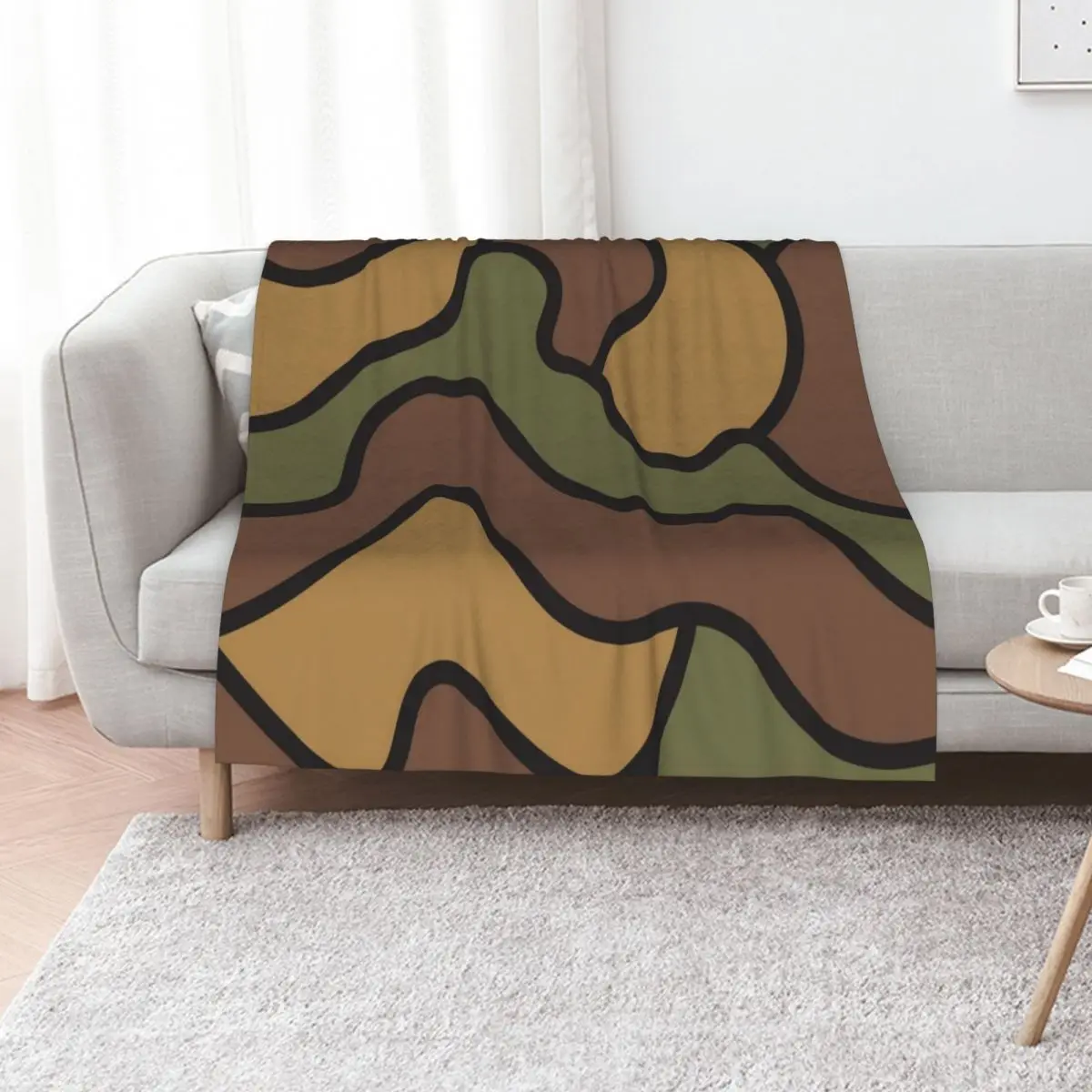 WW1German Camouflage Throw Blanket Hairy Travel Nap Luxury Throw Luxury Thicken wednesday Blankets