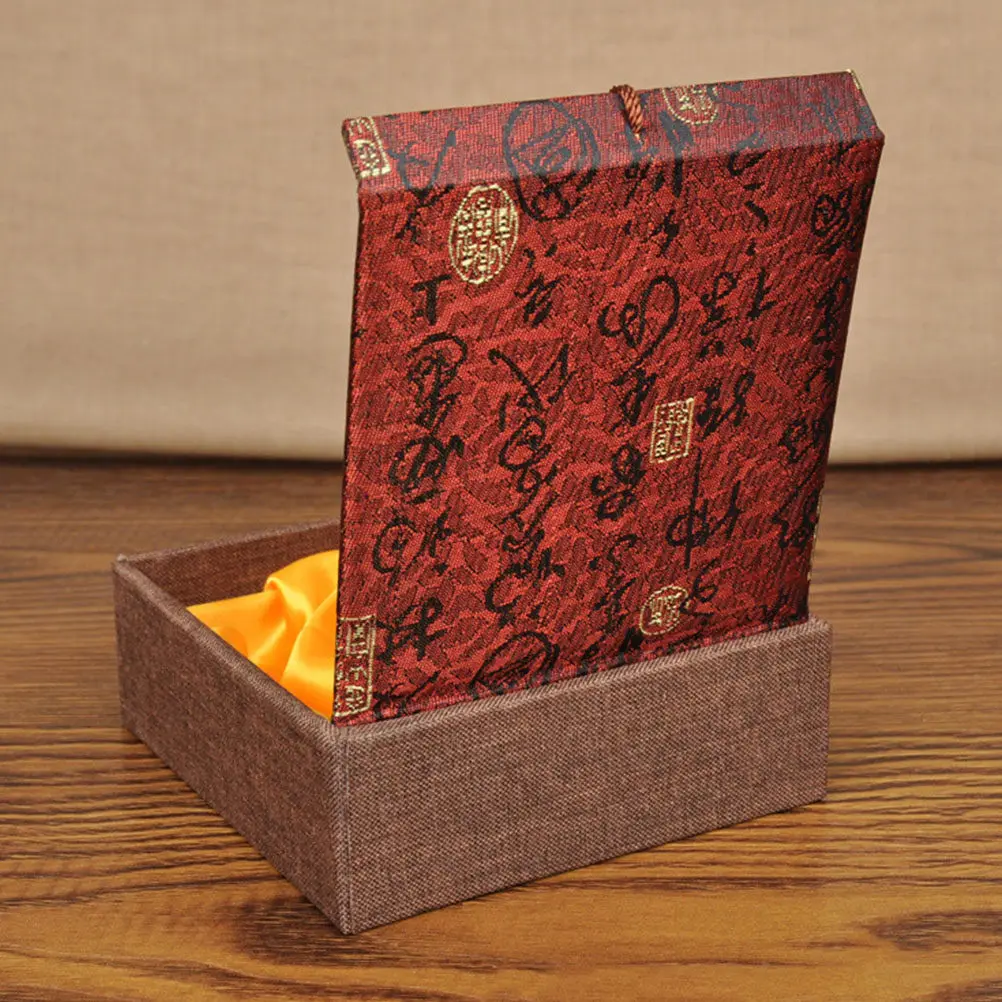 2 cajas de almacenamiento de joyas de lino para pulseras, collares, pendientes, anillos, tobilleras, relojes, regalos para mujeres, San Valentín, Día de la Madre.