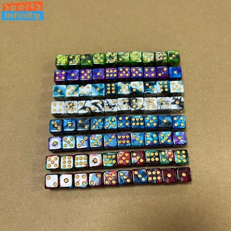 10pcs/lot New 12mm Square Corner Dual Color Number Dice Set Dnd for COC Cthulhu RPG Board Game Running Group Dnd Dice Set